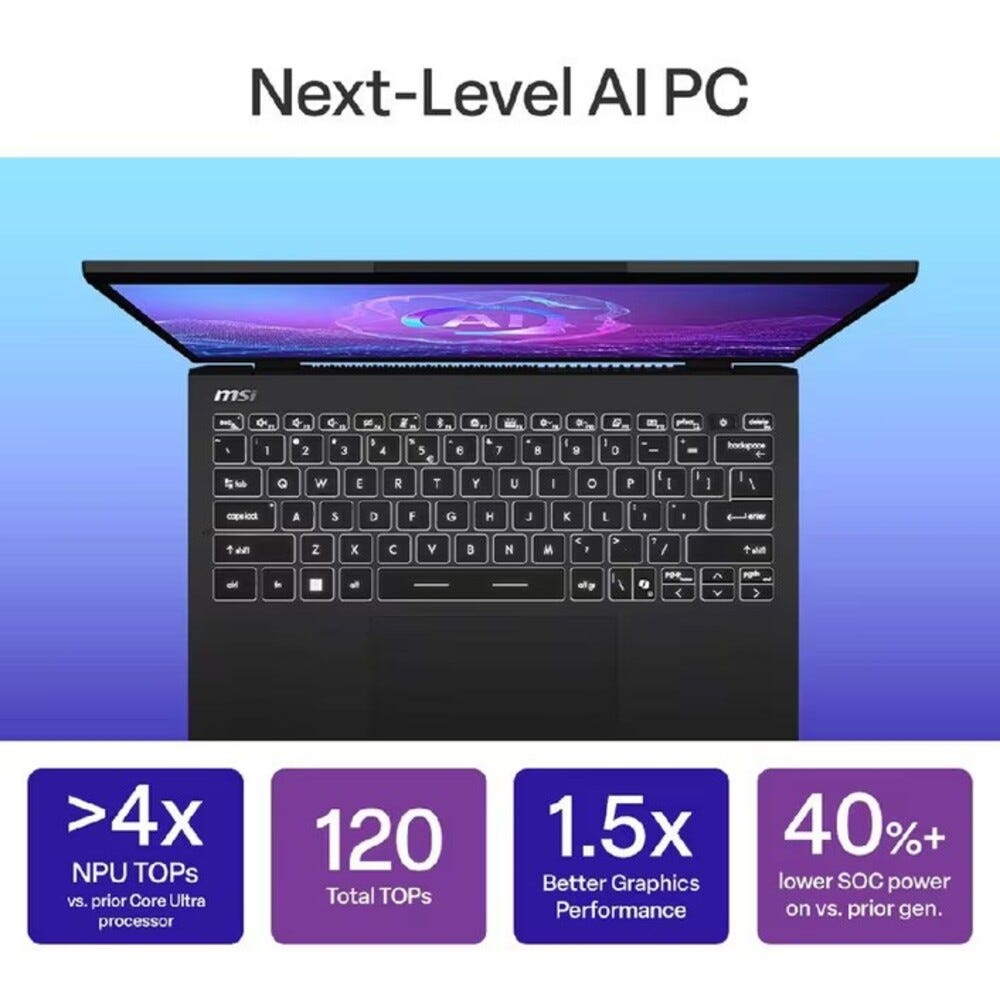 MSI Prestige 13 AI Evo A2VMG OLED 13.3" Laptop with U9-288V 32GB 2TB SSD
