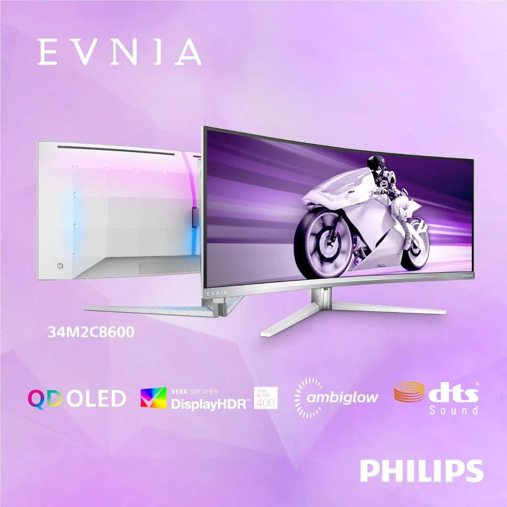 Philips 34M2C8600 34" OLED WQHD 175Hz 0.03ms Curved Gaming Monitior 