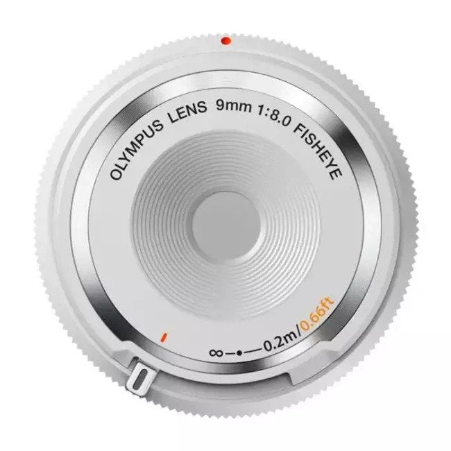 Olympus BCL-0980 9mm Fisheye White Body Cap Lens 