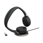 Jabra Evolve2 65 Flex MS USB-A ANC Stereo Bluetooth Headset with Charging Stand