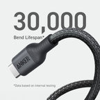Anker 544 Bio-Nylon 0.9m USB-C to USB-C Cable (Black) 