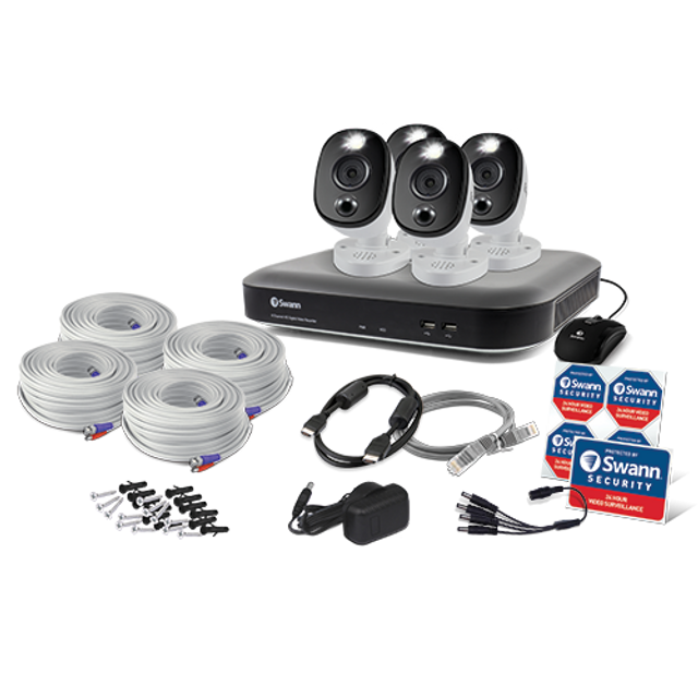 Swann 4 Camera 4 Channel 4K UHD Spotlight DVR Security System