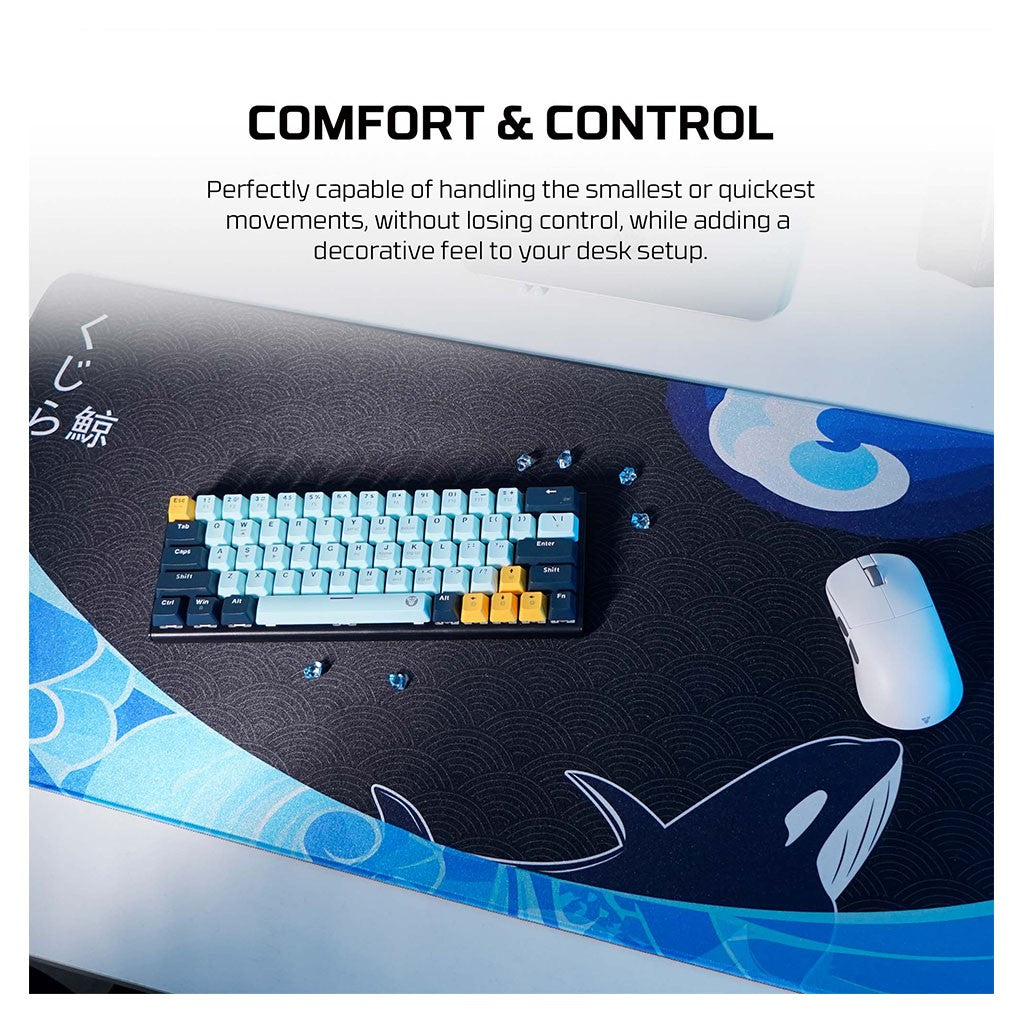 Fantech Anti-Slip Premium Rubber Desk Pad 900 x 400 x 4mm (Black)