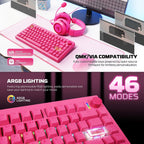 Fantech MAXFIT8 QMK Wireless Mechanical Keyboard (Pink) (White Switch)