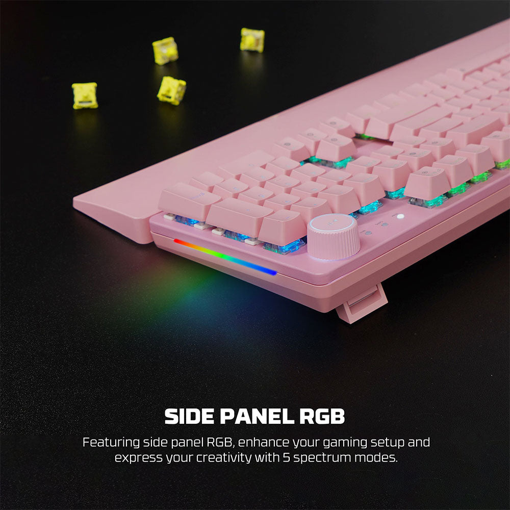 Fantech MAXPOWER II Wired Hot-Swappable RGB Keyboard (Black) (Lemon Zest Switch)
