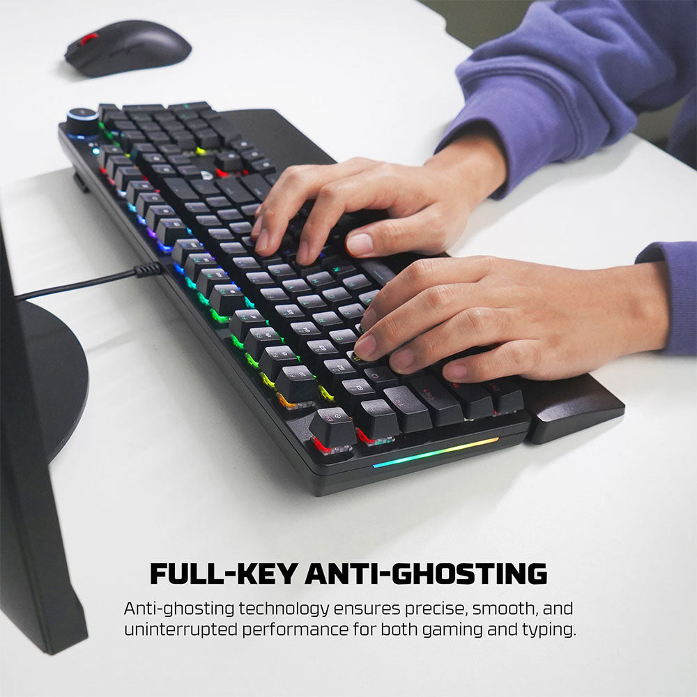Fantech MAXPOWER II Wired Hot-Swappable RGB Keyboard (Pink) (Speed Grey Switch)