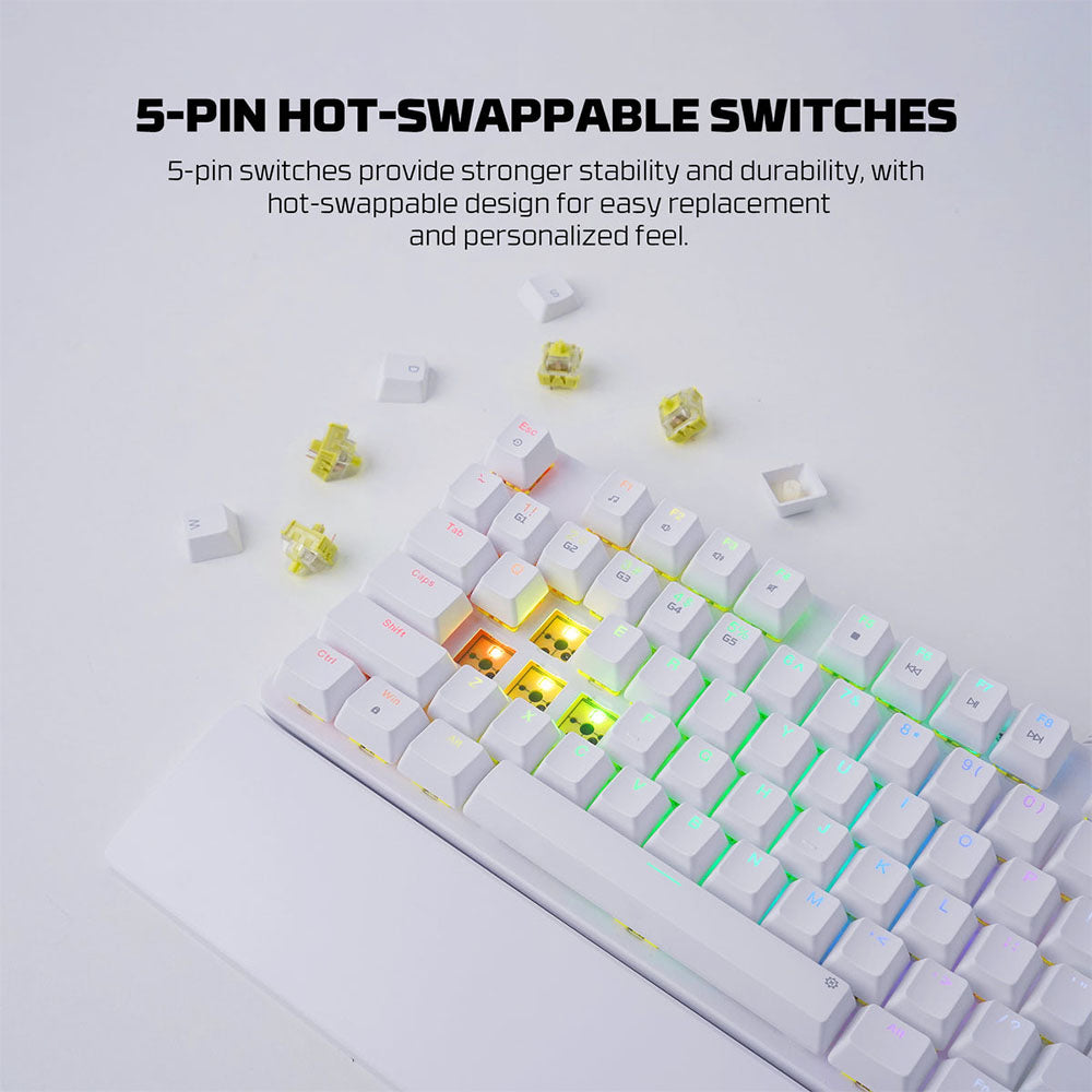 Fantech MAXPOWER II Wired Hot-Swappable RGB Keyboard (Black) (Speed Grey Switch)
