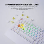 Fantech MAXPOWER II Wired Hot-Swappable RGB Keyboard (Pink) (Speed Grey Switch)