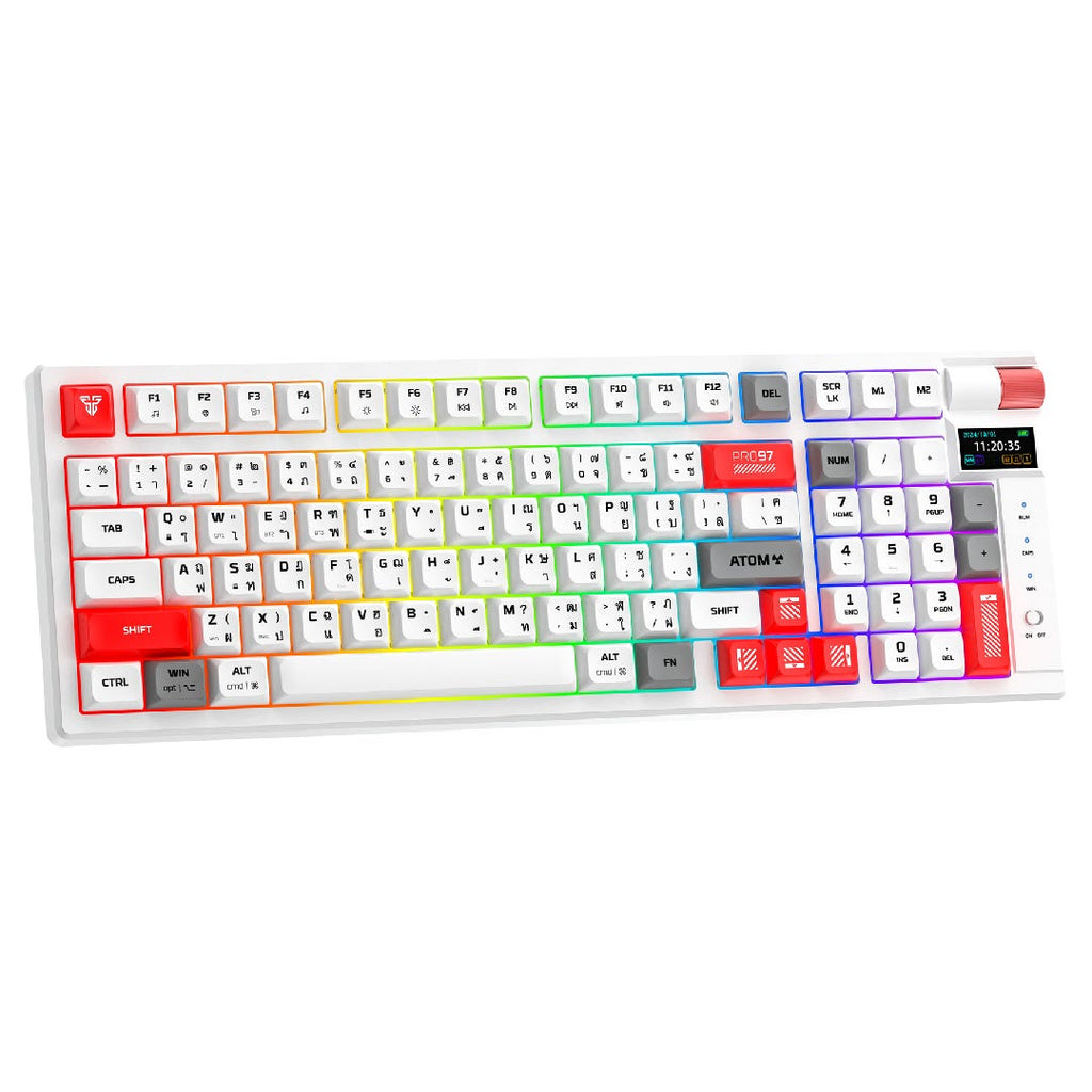 Fantech MK918 ATOM PRO97 Wireless Mechanical Keyboard (White) (Red Switch)