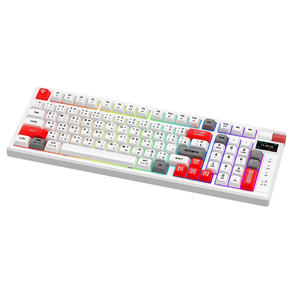 Fantech MK918 ATOM PRO97 Wireless Mechanical Keyboard (White) (Red Switch)