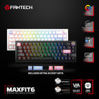 Fantech MK920 MAXFIT6 60% Wireless Mechanical Keyboard (Black) (White Switch)