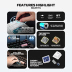 Fantech MK920 MAXFIT6 60% Wireless Mechanical Keyboard (Black) (White Switch)