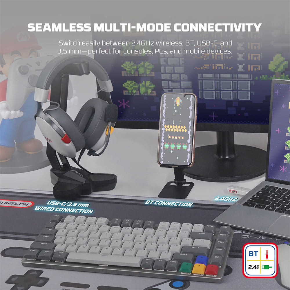 Fantech SUPER MAXFIT Wireless Headset with Detachable Mic