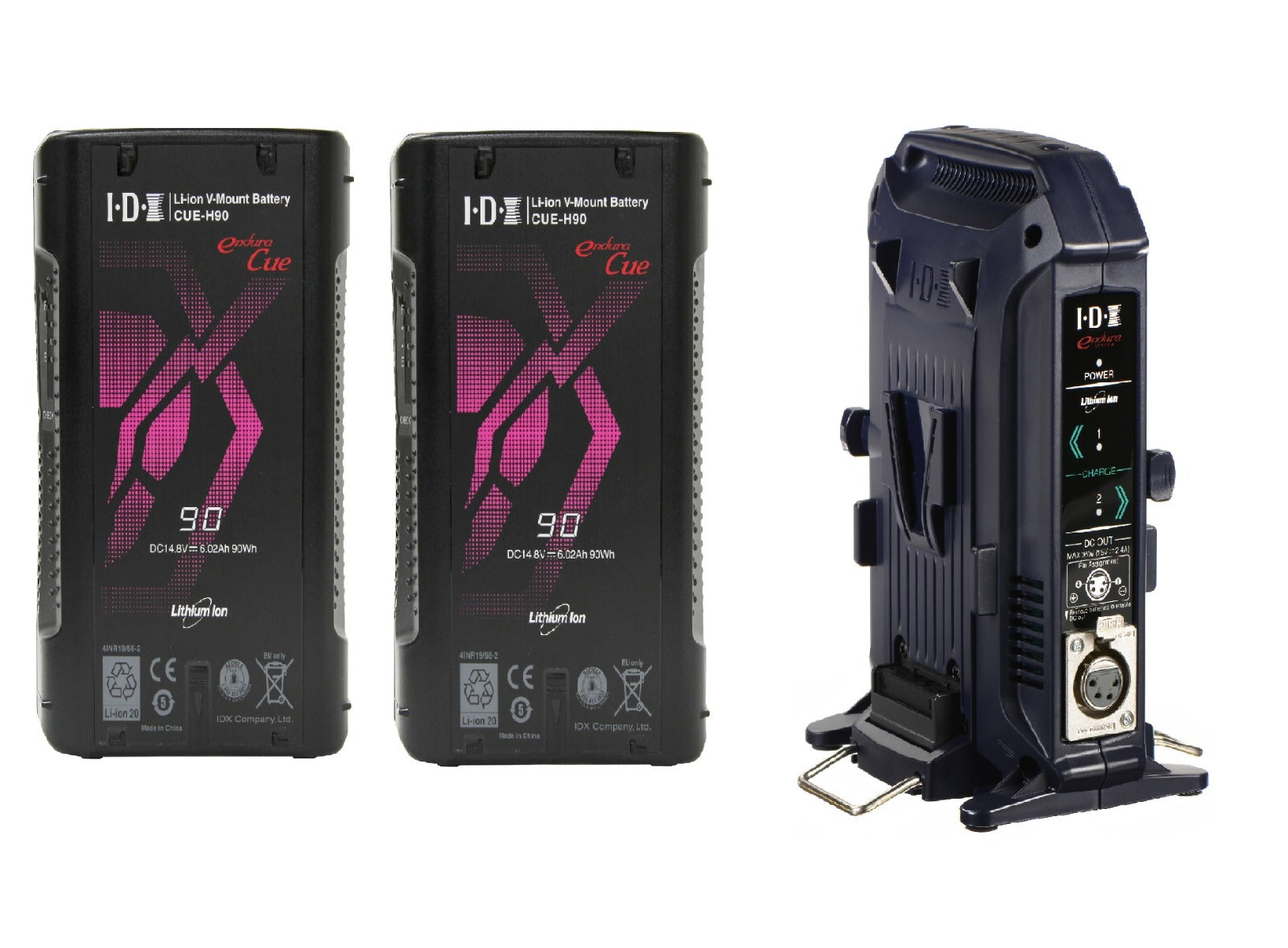 IDX Bundle 2x ID-CUE-H90 Batteries and 1x VL-2X 2-Channel Sequential Quick