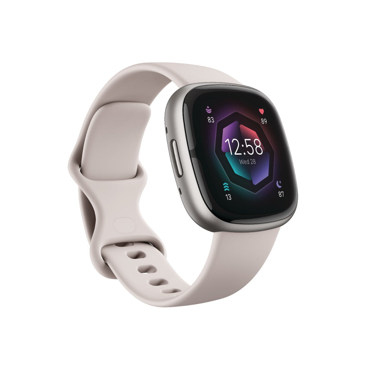 Fitbit Sense 2 Smart Watch - Lunar White / Platinum Aluminium