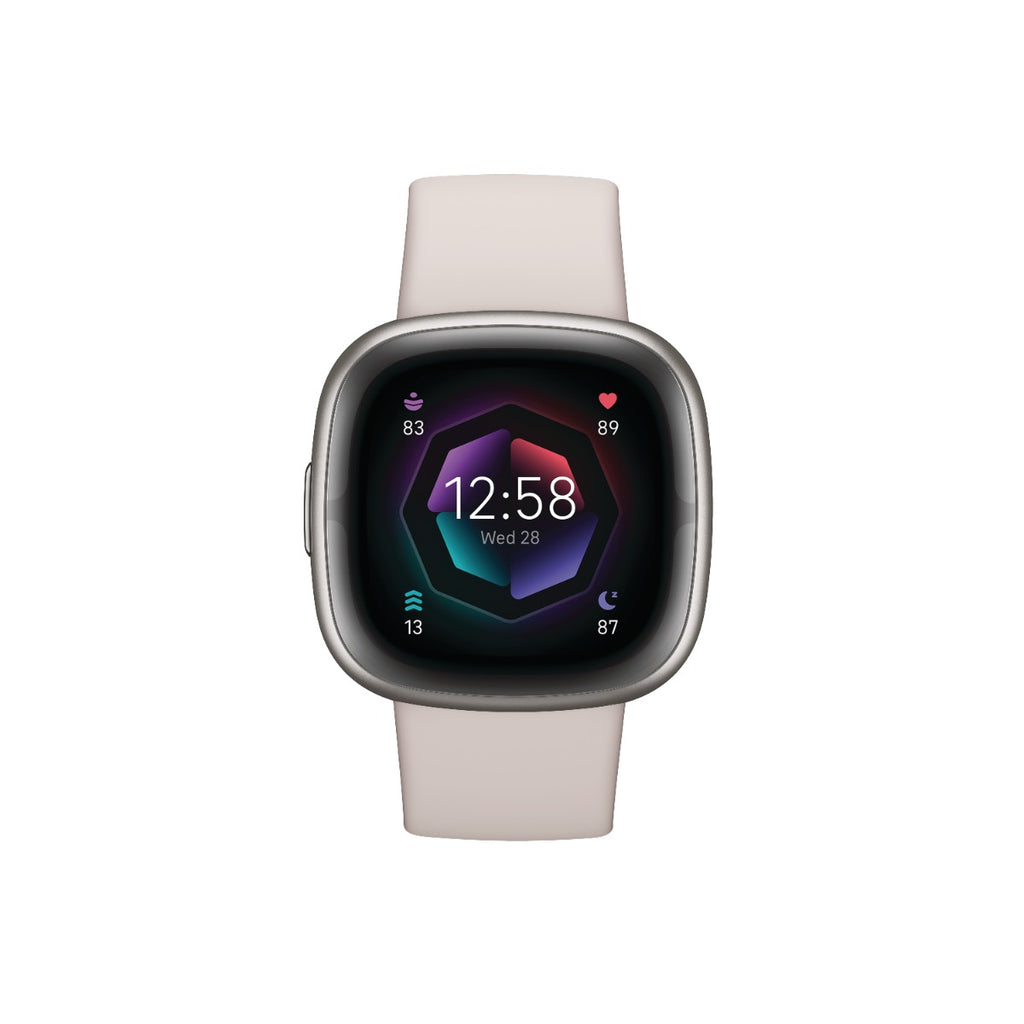 Fitbit Sense 2 Smart Watch - Lunar White / Platinum Aluminium