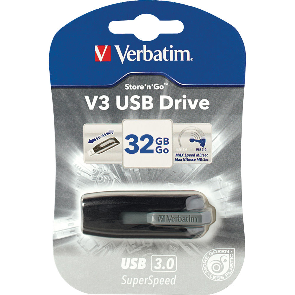 Verbatim Store'n'Go V3 USB 3.0 Drive 32GB - Grey