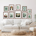 Deluxe Gallery Photo Wall Frame Set F - 10 Frames - Chestnut