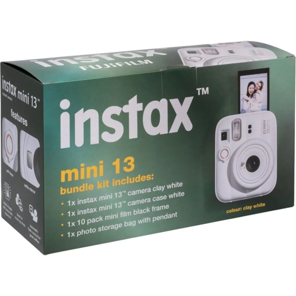 FUJIFILM INSTAX Mini 13 Xmas Bundle - Clay White