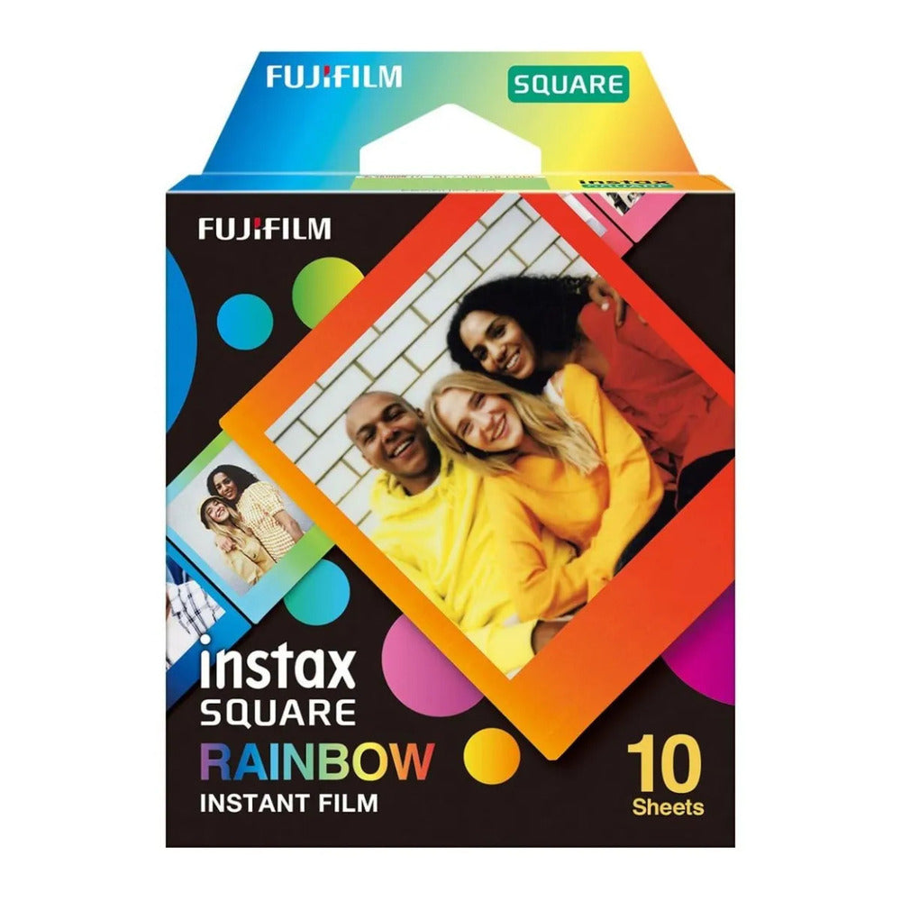 EXPIRED FUJIFILM INSTAX SQUARE Rainbow Film - 10 Pack