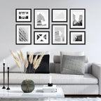 Gallery Wall Set - 8 Black Photo Frames