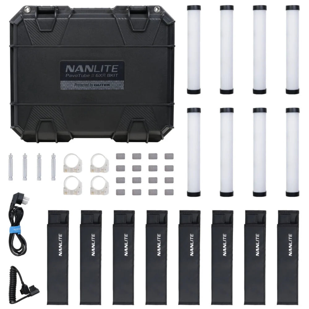 Nanlite PavoTube II 6XR LED RGBWW Pixel Tube Light - 8 Kit