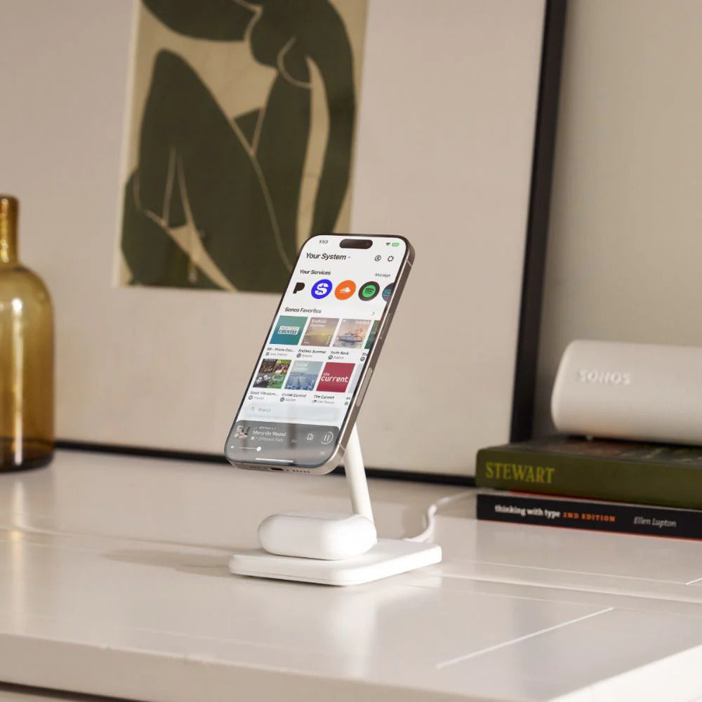 Twelve South HiRise 2 Deluxe 2-in-1 Qi2 Charger (White)