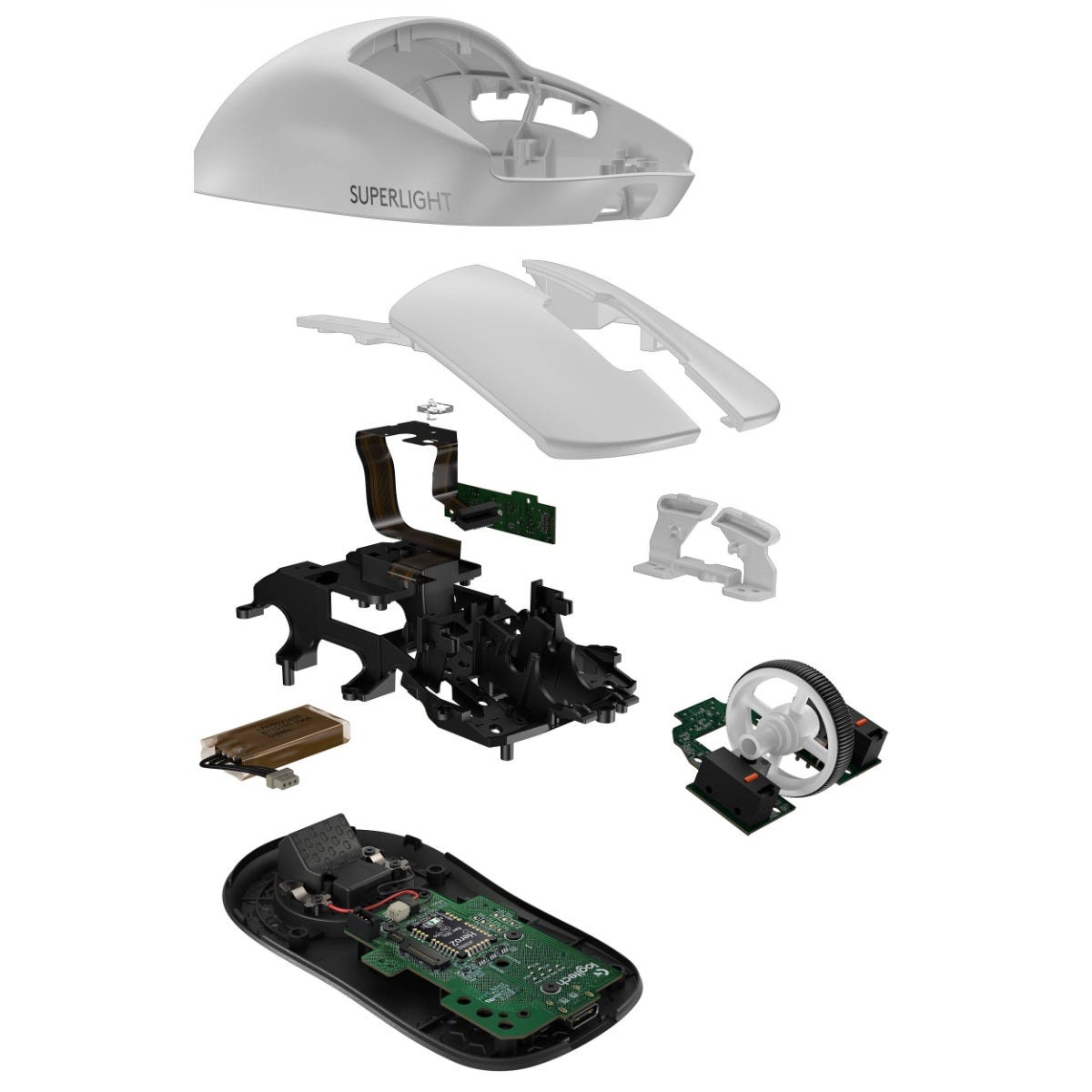 Logitech G Pro Superlight x 2 Wireless Gaming Mouse (White)