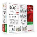 Barkan 13" - 65" 4 Movement Full Motion TV Wall Mount - Black