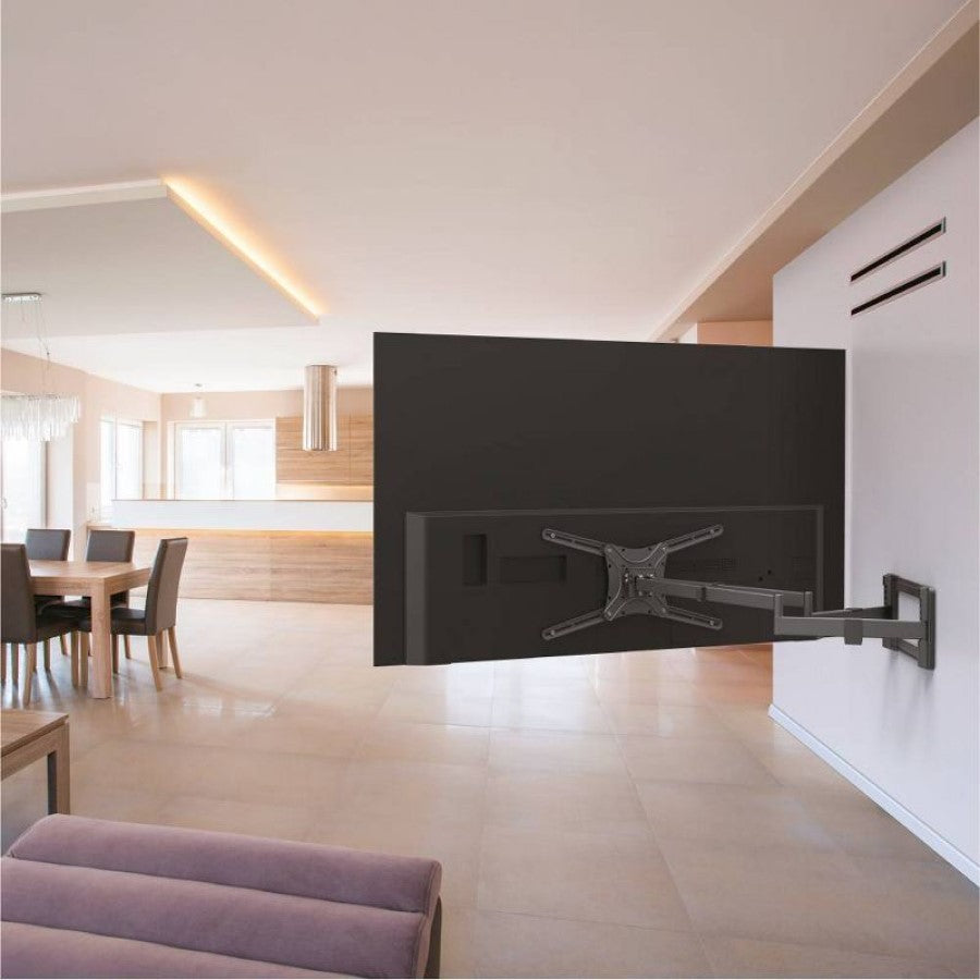 Barkan 13" - 90" 4 Movement Long, Dual Arm TV Wall Mount, Full Motion - Black
