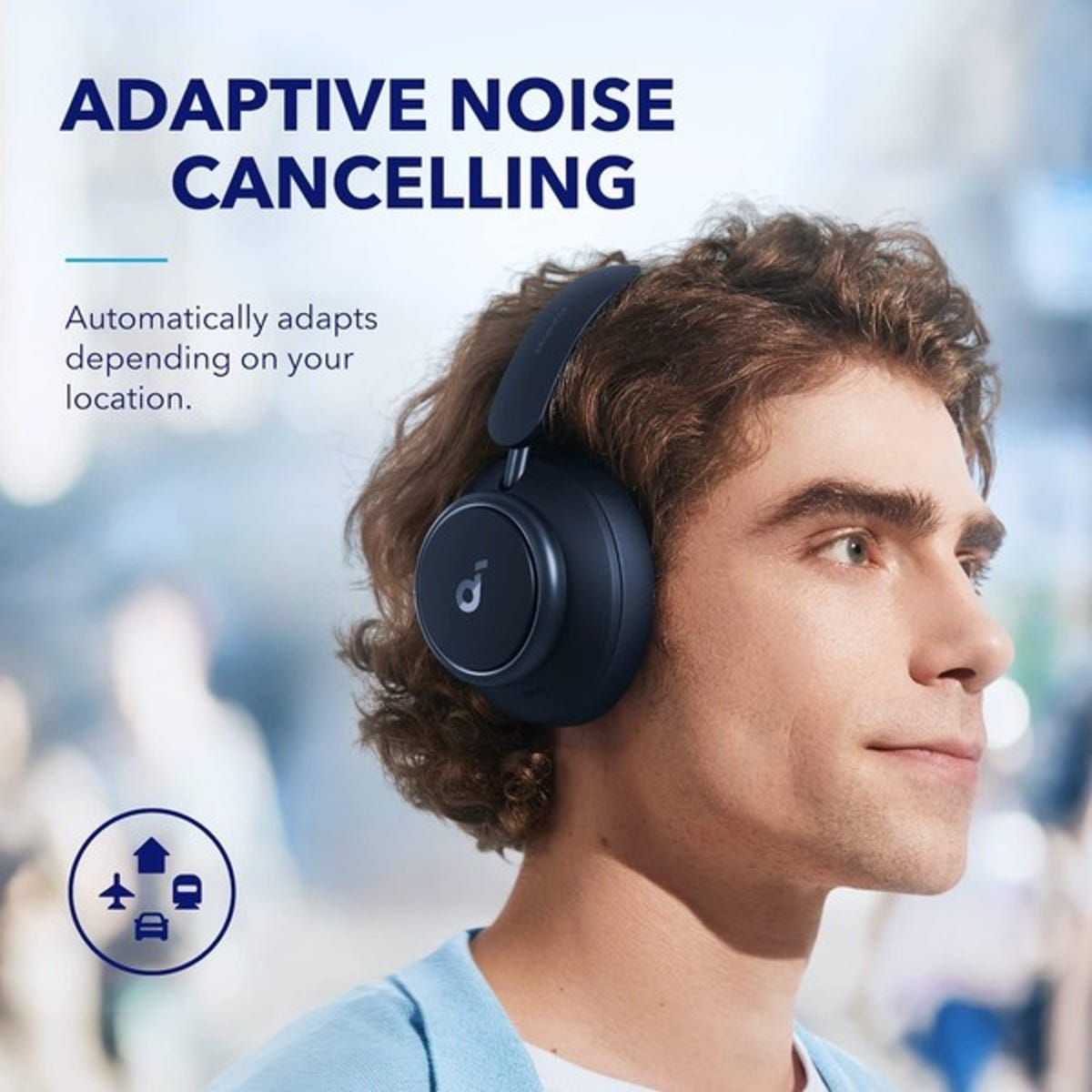 Anker Soundcore Space Q45 Noise Cancelling Wireless Headphones (Blue)