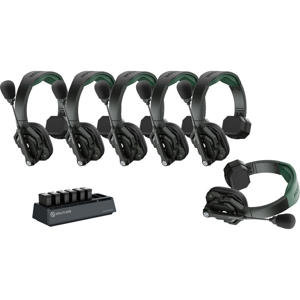  Hollyland Solidcom SE Pro 1.9Ghz Intercom System - 6 Person Kit 