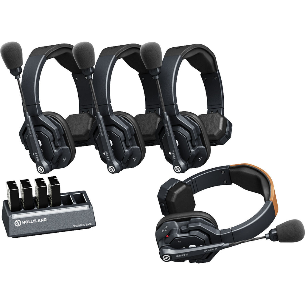 Hollyland Solidcom SE Pro 2.4Ghz Intercom System - 4 Person Kit