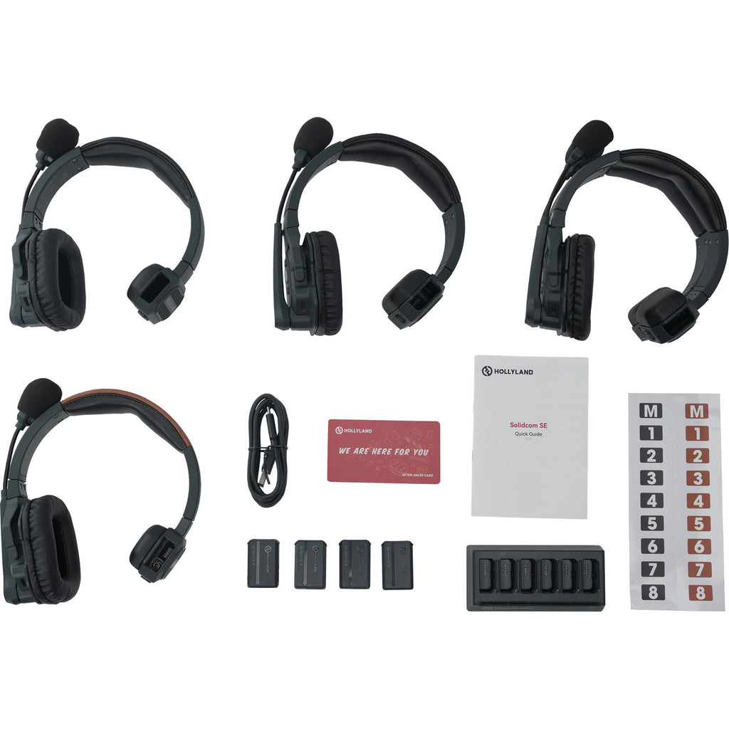 Hollyland Solidcom SE Pro 2.4Ghz Intercom System - 4 Person Kit