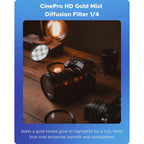 HOYA 49mm CineProHD Gold Mist 1/4 Filter