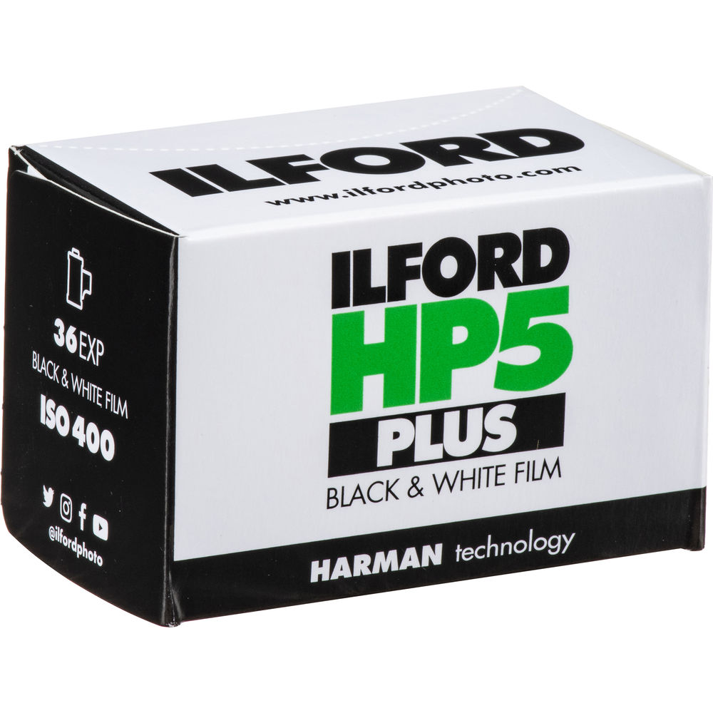 Ilford HP5+ Black & White Negative 35mm Roll Film