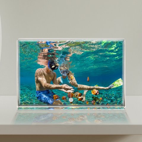 6x4" Acrylic Photo Frame with Print