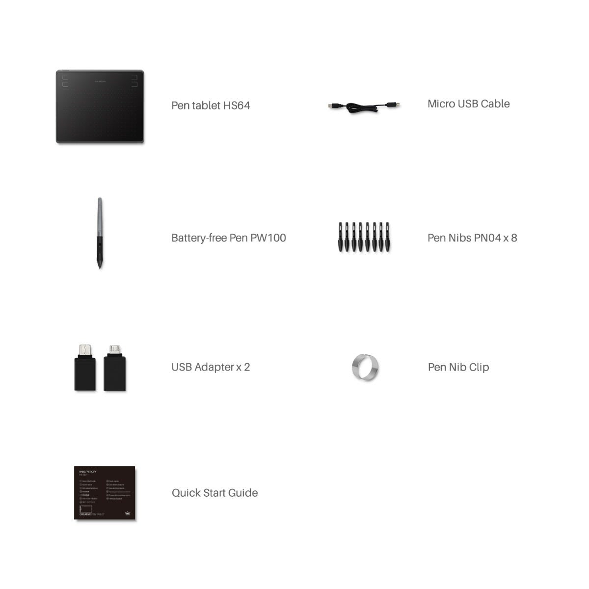 Huion Inspiroy HS64 Graphic Drawing Tablet