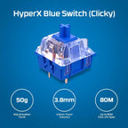 HyperX Alloy Origins PBT TKL Mechanical Gaming Keyboard (HX Blue Switch)