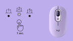 Logitech POP Wireless Mouse with Emoji (Cosmos Lavender) 