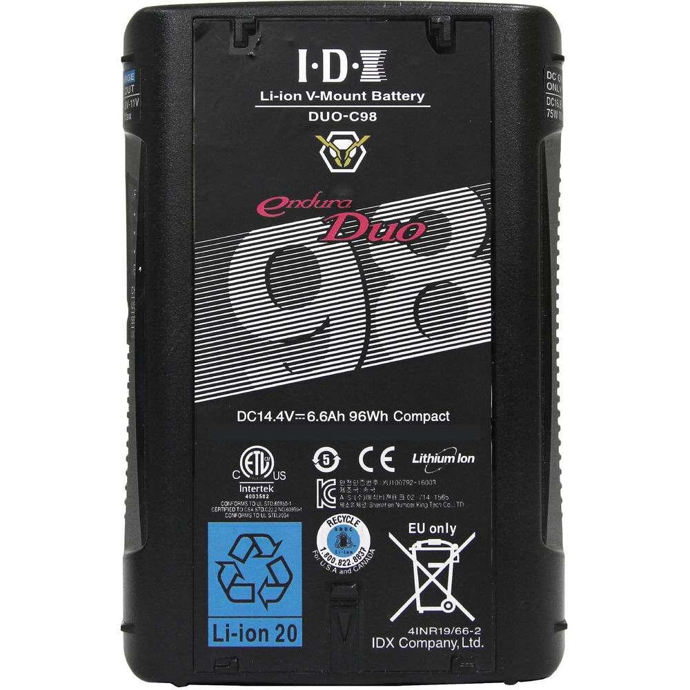 IDX DUO-C98P Endura Duo 14.4V 96Wh Lithium-Ion Battery (V-Mount)