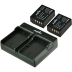 Jupio Fuji NP-W126S Twin Battery + USB Dual Charger Kit