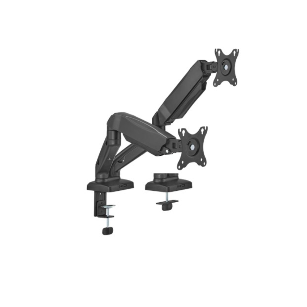 Brateck Dual Monitor Interactive Counterbalance LCD Desk Clamp and Grommet Mount