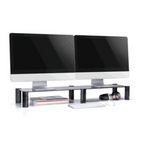 Brateck Dual Monitor Tempered Glass Modular Riser