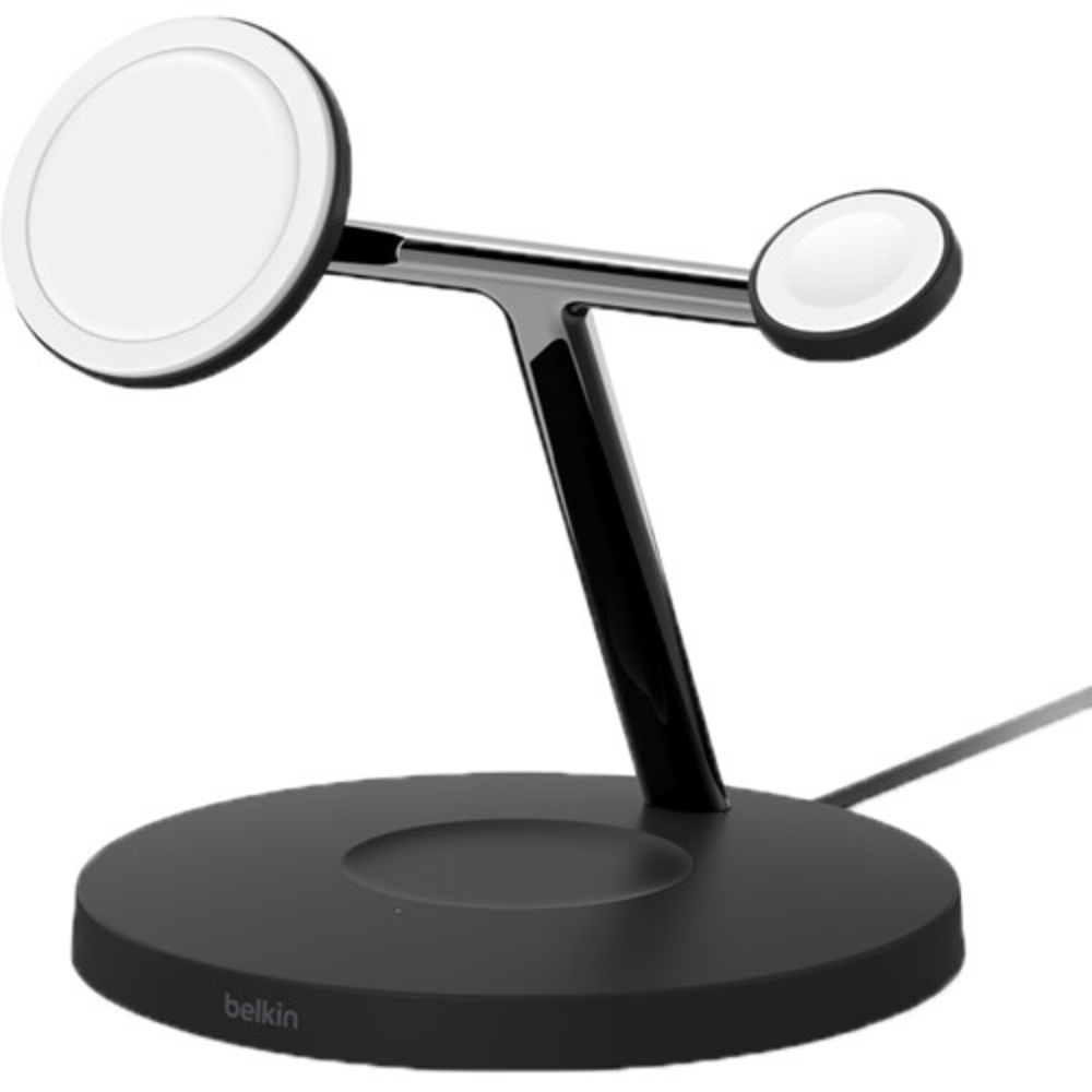 Belkin BoostCharge Pro 3-in-1 Wireless Charger with 15w MagSafe Charging (Black)