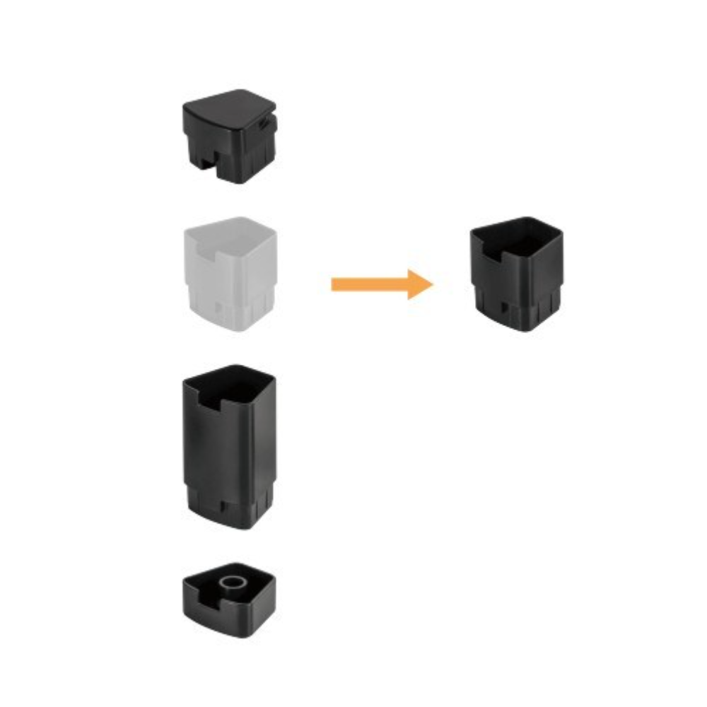 Brateck Dual Monitor Tempered Glass Modular Riser