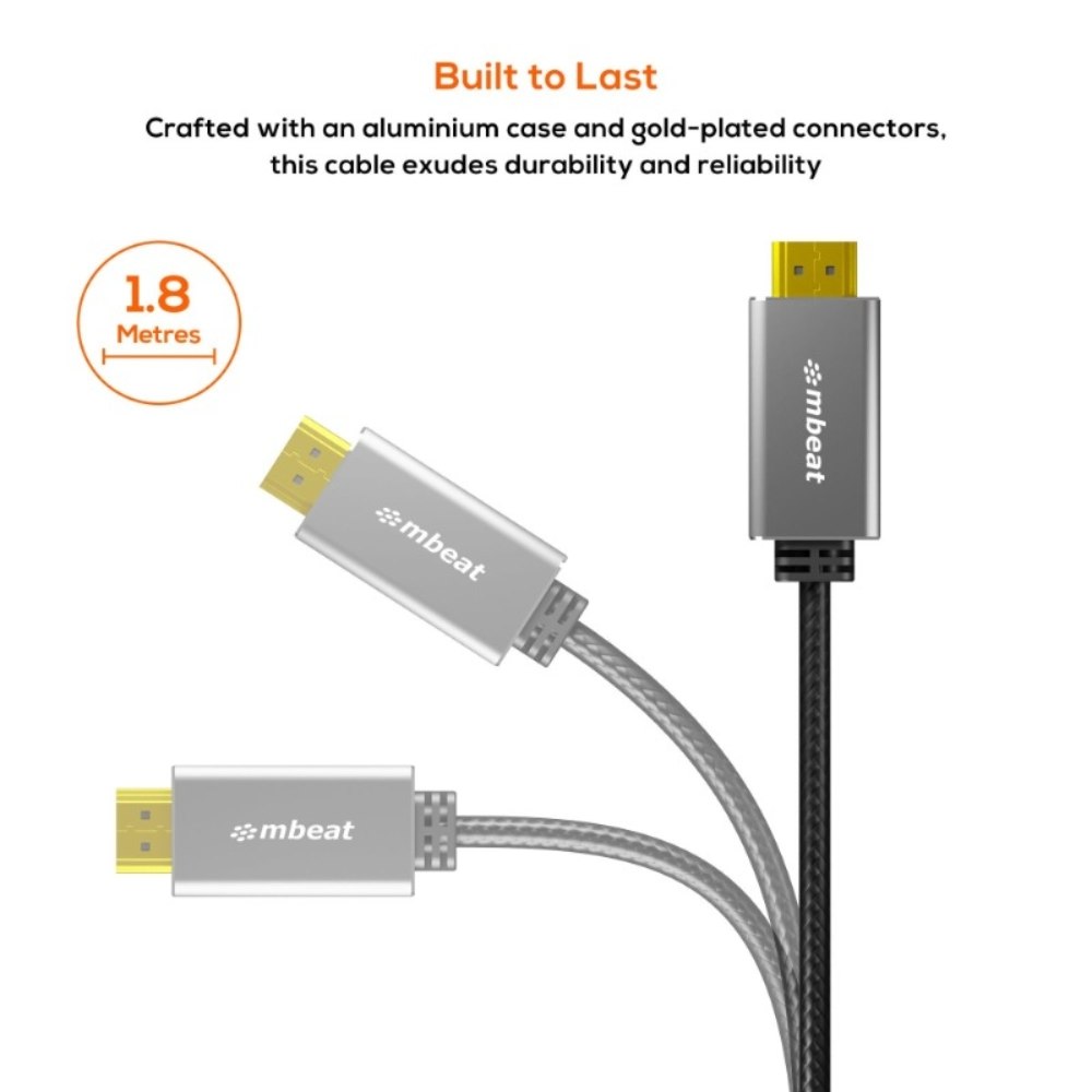 Mbeat Tough Link 1.8m HDMI to DVI Cable