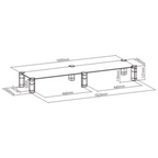 Brateck Dual Monitor Tempered Glass Modular Riser