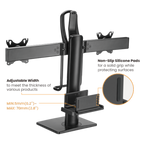  Brateck Dual Screens Vertical Lift Monitor Stand With Thin Client CPU Mount