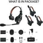Hollyland Solidcom C1 Pro-4S Full-Duplex Wireless Intercom System with 4 Headsets